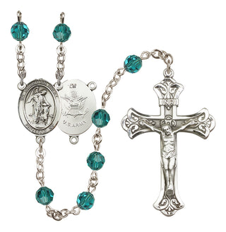 Sterling Silver 6mm Guardian Angel / Army Rosary