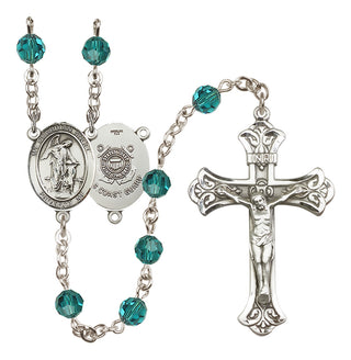 Sterling Silver 6mm Guardian Angel/Coast Guard Rosary