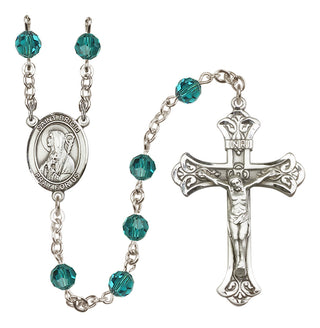 Sterling Silver 6mm Saint Brigid of Ireland  Engraved Catholic Rosaries
