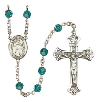 Sterling Silver 6mm Austrian Crystal Maria Stein Rosary in Zircon