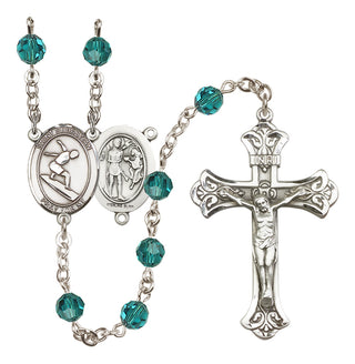 Sterling Silver 6mm Saint Sebastian/Surfing Rosary