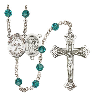 Sterling Silver 6mm Saint Sebastian/Field Hockey Rosary