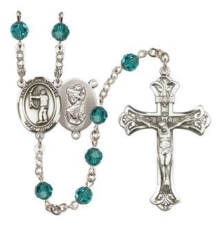 Sterling Silver 6mm Saint Christopher/Archery Rosary
