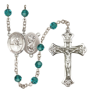Sterling Silver 6mm Saint Christopher/Water Polo Men Rosary