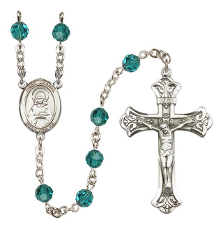 Sterling Silver 6mm Saint Lillian  Engraved Catholic Rosaries