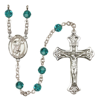 Sterling Silver 6mm Saint Stephanie  Engraved Catholic Rosaries
