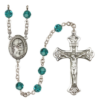 Sterling Silver 6mm Austrian Crystal San Juan de la Cruz Rosary in Zircon