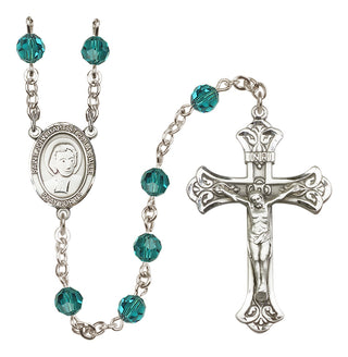 Sterling Silver 6mm Saint John Baptist de la Salle  Engraved Catholic Rosaries