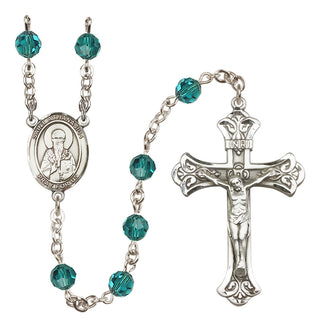 Sterling Silver 6mm Saint Athanasius  Engraved Catholic Rosaries
