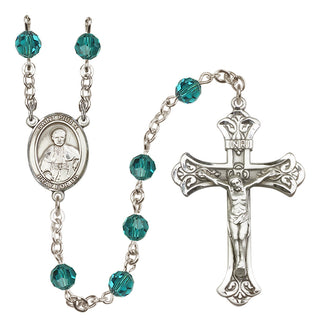 Sterling Silver 6mm Saint Pius X  Engraved Catholic Rosaries