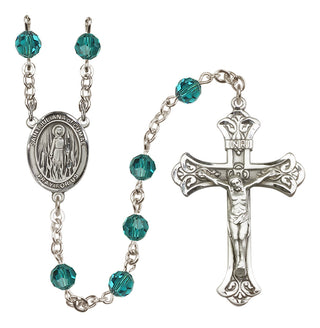 Sterling Silver 6mm Austrian Crystal Saint Juliana of Cumae Rosary in Zircon