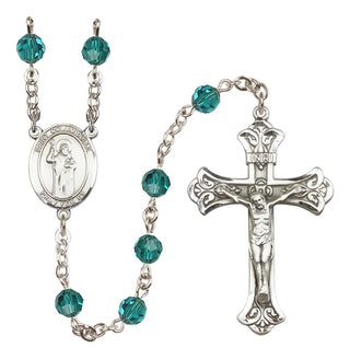 Sterling Silver 6mm Saint Columbkille  Engraved Catholic Rosaries