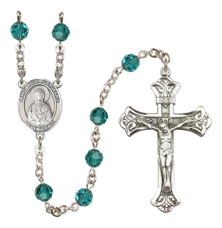 Sterling Silver 6mm Saint Lydia Purpuraria  Engraved Catholic Rosaries