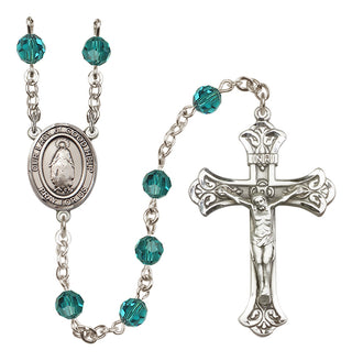 Sterling Silver 6mm Our Lady of Good Help  Engraved Catholic Rosaries