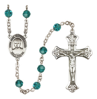 Sterling Silver 6mm Austrian Crystal Saint Jose Sanchez del Rio Rosary in Zircon