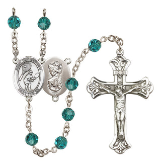 Sterling Silver 6mm Saint Christopher/Tennis Rosary