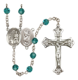 Sterling Silver 6mm Saint Christopher / Karate Rosary