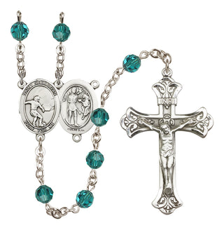 Sterling Silver 6mm Saint Sebastian / Soccer Rosary