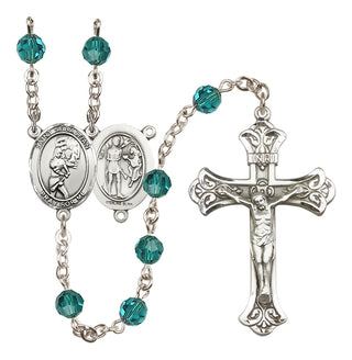 Sterling Silver 6mm Saint Sebastian/Softball Rosary