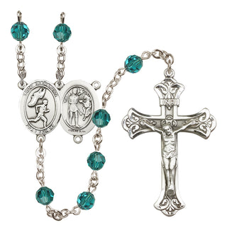 Sterling Silver 6mm Saint Sebastian /Track&Field-Men Rosary