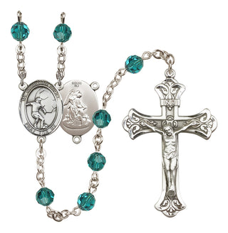 Sterling Silver 6mm Guardian Angel/Soccer Rosary