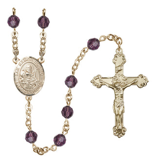 14 Karat Gold-Filled 6mm Austrian Crystal San Ramon Nonato Rosary in Amethyst