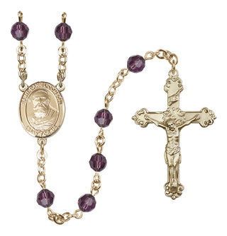 14kt Gold Filled 6mm Saint Daniel Comboni  Engraved Catholic Rosaries