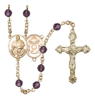 14kt Gold Filled 6mm Pope Francis Rosary