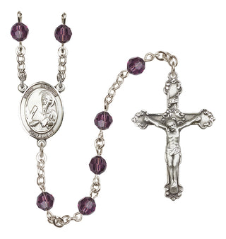 Sterling Silver 6mm Saint Andrew the Apostle  Engraved Catholic Rosaries
