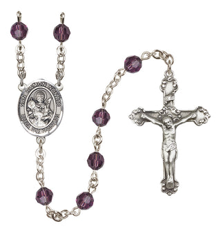Sterling Silver 6mm Austrian Crystal San Ramon Nonato Rosary in Amethyst