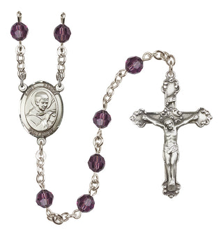 Sterling Silver 6mm Saint Robert Bellarmine  Engraved Catholic Rosaries