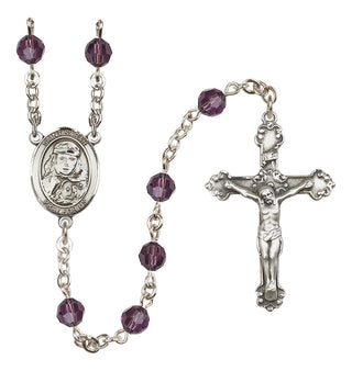 Sterling Silver 6mm Saint Sarah  Engraved Catholic Rosaries