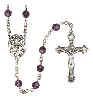 Sterling Silver 6mm Angel de la Guardia  Engraved Catholic Rosaries