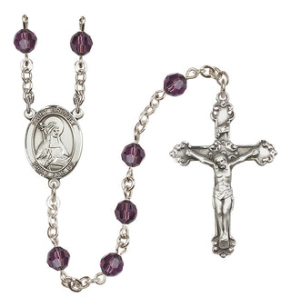 Sterling Silver 6mm Saint Bridget of Sweden  Engraved Catholic Rosaries
