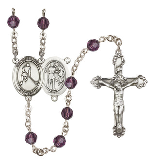 Sterling Silver 6mm Saint Sebastian/Ice Hockey Rosary