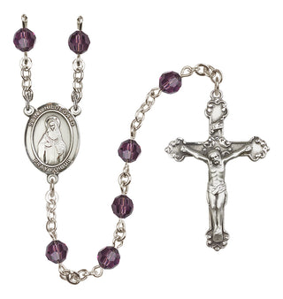 Sterling Silver 6mm Saint Hildegard von Bingen  Engraved Catholic Rosaries