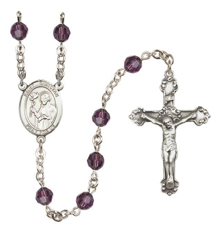 Sterling Silver 6mm Saint Dunstan  Engraved Catholic Rosaries