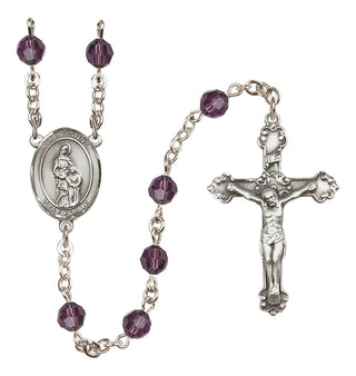 Sterling Silver 6mm Saint Anne  Engraved Catholic Rosaries