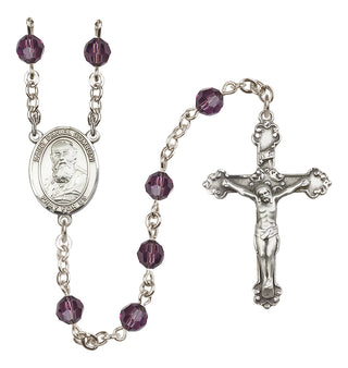 Sterling Silver 6mm Saint Daniel Comboni  Engraved Catholic Rosaries