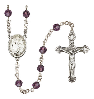 Sterling Silver 6mm Saint Jeanne Chezard de Matel  Engraved Catholic Rosaries