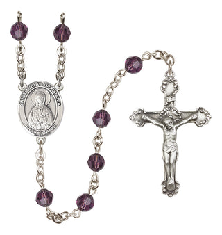 Sterling Silver 6mm Austrian Crystal Saint Lydia Purpuraria Rosary in Amethyst