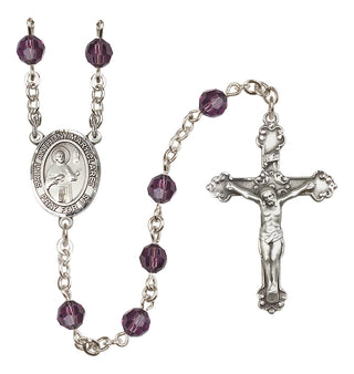 Sterling Silver 6mm Saint Anthony Mary Claret  Engraved Catholic Rosaries