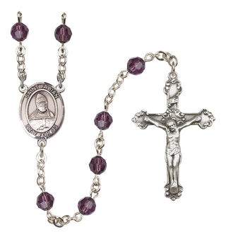 Sterling Silver 6mm Saint Fabian  Engraved Catholic Rosaries