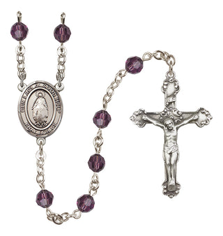 Sterling Silver 6mm Our Lady of Good Help  Engraved Catholic Rosaries