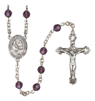 Sterling Silver 6mm Saint Claude de la Colombiere  Engraved Catholic Rosaries