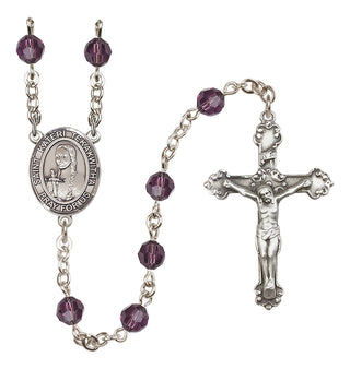 Sterling Silver 6mm Saint Kateri Tekakwitha  Engraved Catholic Rosaries