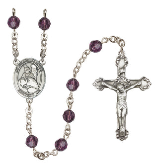 Sterling Silver 6mm Guardian Angel Protector  Engraved Catholic Rosaries
