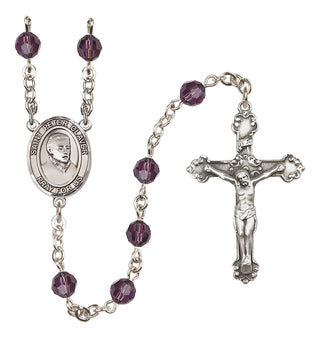 Sterling Silver 6mm Saint Peter Claver  Engraved Catholic Rosaries