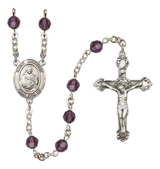 Sterling Silver 6mm Austrian Crystal Saint Norbert of Xanten Rosary in Amethyst