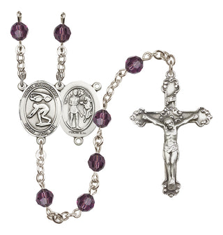 Sterling Silver 6mm Saint Sebastian/Swimming Rosary